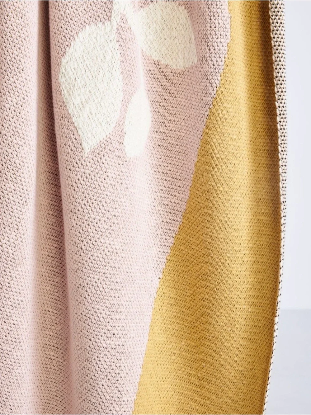 Vanessa Throw Blanket Abstract Botanical Knit